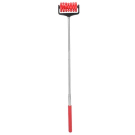 Back Scratcher, Telescopic Massager, Back Muscle Roller, Adjustable Back Head, Arm Scratching Roller for Muscle Relaxation, Portable Extendable Telescopic Back Scratcher (Red)
