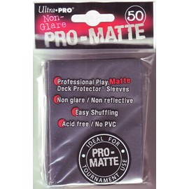 Card Sleeves - PRO MATTE Solid Black Pack - 50 Sleeves #82258