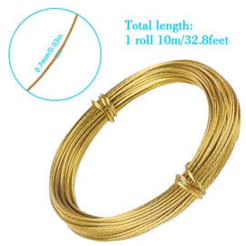 DAJISI 32.8 Feet/10m Picture Hanging Wire, Picture Frame Wire Heavy Duty for Hanging Pictures for Photo Artwork Mirrors, Clock, Photo Frame (0.7mm/0.03in)