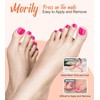 Morily Hot Pink Press on Toenails Short Square Fake Toenails