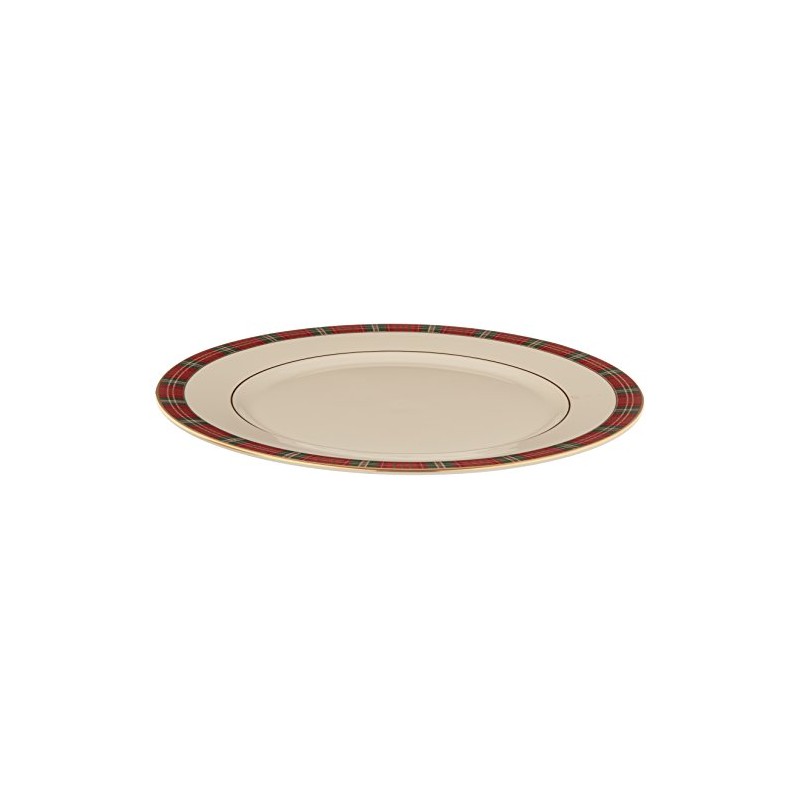 Lenox Winter Greetings Plaid Dinner Plate