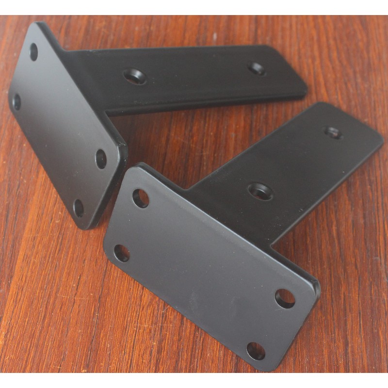 4 Pack - 5 inch Black Hidden L Shelf Bracket