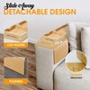 Bamboo Couch Cup Holder Tray with 2 Cork Coasters, Caddy,