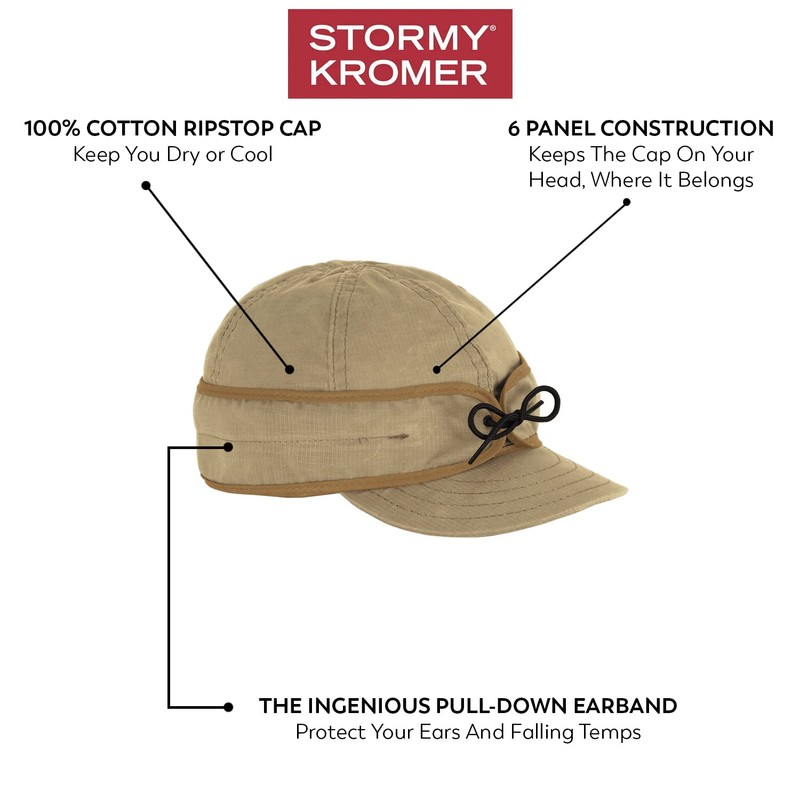 Stormy Kromer The Trail Cap, Stone, 7 7/8