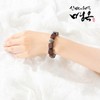 Natural Carnelian Stone & Silver Bead Square Bracelet Carnelian Silver Bead Square Bracelet / 20cm (Men's)