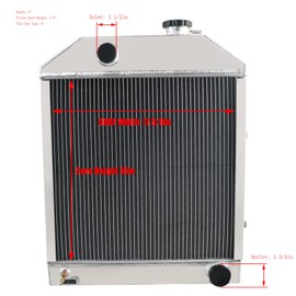 CoolingSnow Tractor Aluminum Radiator For Ford New Holland 2000 2600 3000 3600+ 4000 C7NN8005H Aluminum 3 Row Radiators