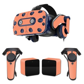 MightySkins Skin Compatible with HTC Vive Pro VR Headset - Solid Peach | Protective, Durable, and Unique Vinyl Decal wrap Cover | Easy to Apply, Remove, and Change Styles | Made in The USA