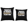 Tarantulas Spider In Progress Please Wait Throw Pillow
