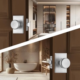 STARPY Satin Nickel Interior Door Knob, Door Handles Interior for Hall, Heavy Duty Door Knob Door Lever