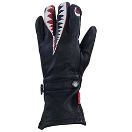 JAM'S GOLD JGG-992 BADGOOD Winter Leather Gloves, Shark Mouth, Midwinter Specifications, Cold Protection,, Black