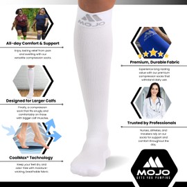 Mojo Compression Socks Mojo Premium Socks - Boost Performance & Recovery with 20-30 mmHg Coolmax Support - Medical Quality Socks for Men & Women - Improve Circulation & Reduce Swelling - 1 Pair