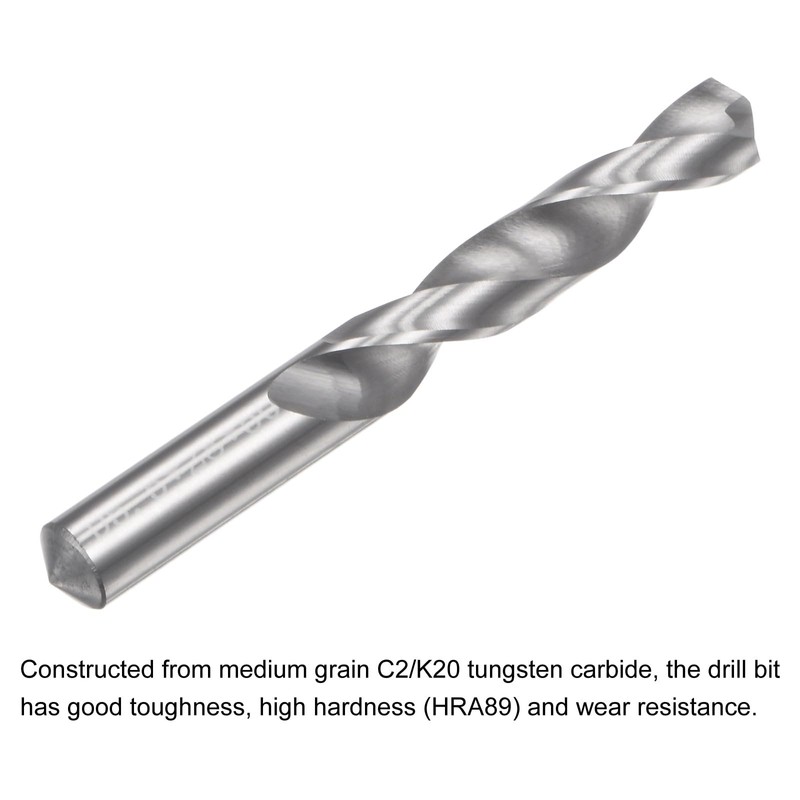 sourcing map Solid Carbide Drill Bits, 5.5mm C2/K20 Tungsten Carbide