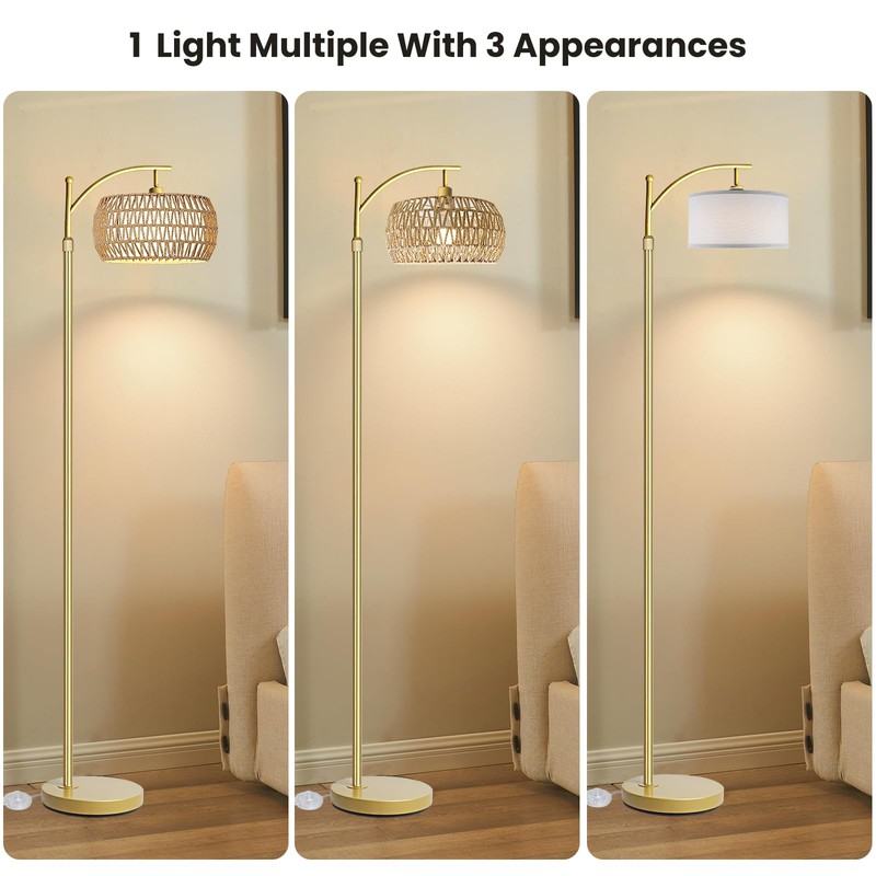 Yusist Arc Floor Lamp for Living Room,Farmhouse Floor Lamps with
