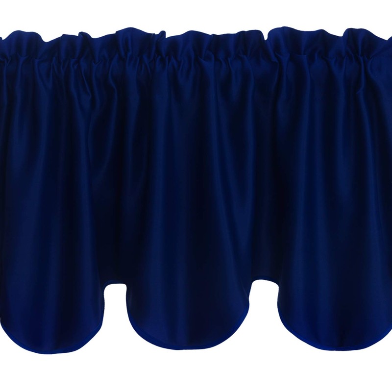 Aquazolax Window Scalloped Valances for Kitchen Blackout Decorative Scalloped Valance