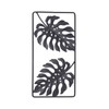 2pcs Leaf Statue Black Style Embossed Design Metal Material Decorative