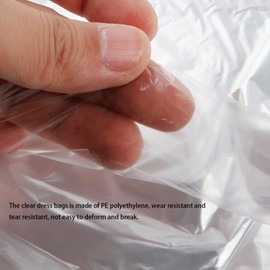 Transparent Clothing Dust Cover, Dustproof Garment Bag Hanging Dry Cleaner Clothes Bags Plastic Clear Suit Jacket Protector for Coats Dresses Costumes Uniforms Home Storage Closet Dresses Gowns 50PCS