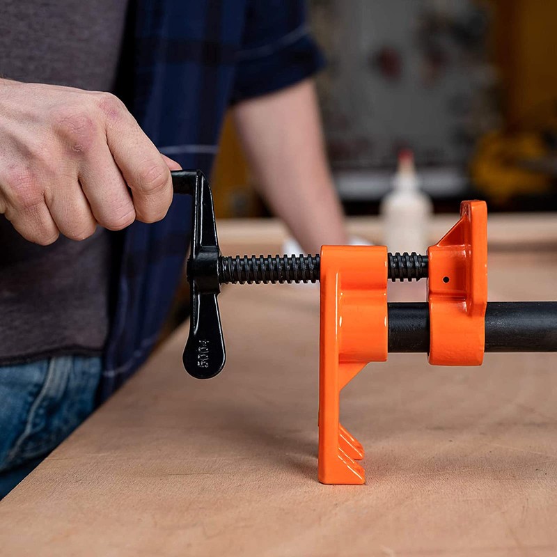 PONY PRO 2-Pack Heavy-Duty Wood Gluing Pipe Clamp Fixture for