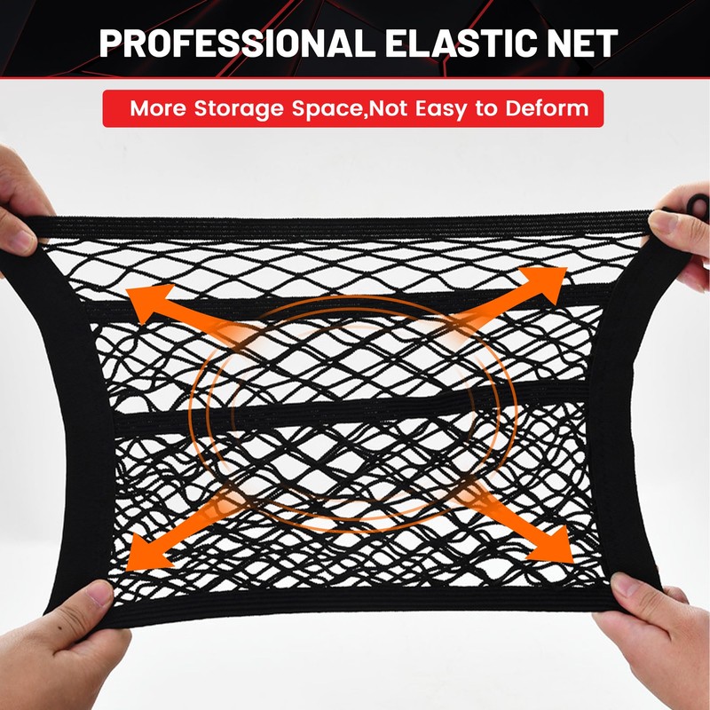 RED WOLF 3 Layer Small Cargo Net 17.7" x 9.8"