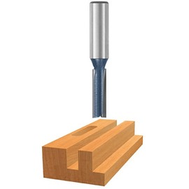 Bosch 84207M 3/8-Inch Diameter 1-1/4-Inch Cut Carbide Tipped Double Flute Straight Router Bit 1/2-Inch Shank