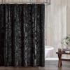 Fredsure Distressed Velvet Shower Curtain Set, 13 Pieces Black Including