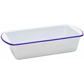 Crow Canyon Home Enamelware Loaf Pan Bread Pan 3 Color Choices - Black Rim