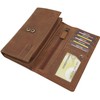myledershop Large Buffalo Full Leather Women's Wallet / Purse /
