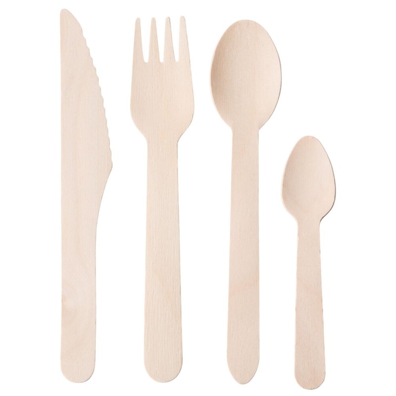 Utopia Birch Wood Spoon 6.25inch / 16cm, F90213-000000-B01010, Pack of