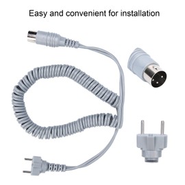 Cable de Alimentación del Cable de la Pieza de Mano del Taladro de Uñas, Pieza de Repuesto para la Máquina de Manicura Y Pedicura Herramienta de Accesorios de la Máquina de Taladro de Uñas,(Gris)