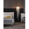 Surpars House Silver Crystal Floor Lamp S Shape Chrome Finish