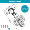 Set of 6 Cabinet Hinges Kitchen Cupboard Hinges with Screws
