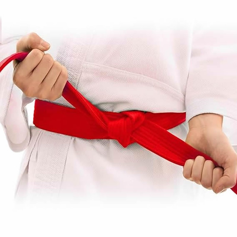 MAR | Red Martial Arts Belt, Plain Ranking Belt -