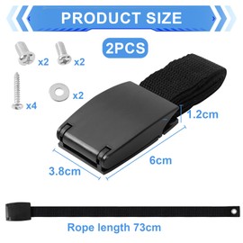 TV Tilt Protection, Pack of 2 Tilt Protection Furniture for Children, Adjustable Tilt Protection TV, Tilt Protection Furniture No Drilling for Baby Safety, TV Seat Belts