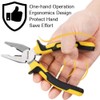 DOWELL Lineman's Pliers with Wire Cutter - 7 Inch Nickel