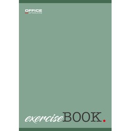 OFFICER PRODUCTS Exercise Book / Format A5 80/80 Sheets Squared / Mixed Pack of 4 - 4 Pieces / Pack Assorted Designs / For Young People Children / with Margin / White Cards / Blue Checked