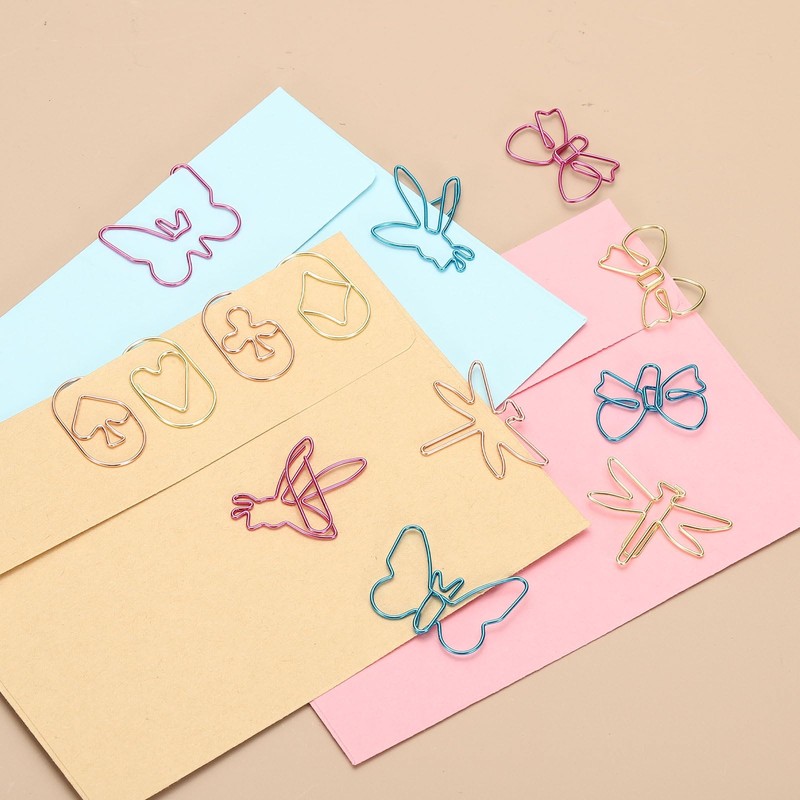 PATIKIL 40pcs Document Clips, Office Clips, Paper Clamp Clips, Butterfly