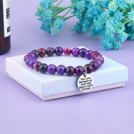 PARTNER Aunt Gifts From Niece Aunt Bracelet The Love Between an Aunt and Niece Lasts Forever Bracelet Jewelry Gifts (Amethyst Beads Aunt Bracelet)