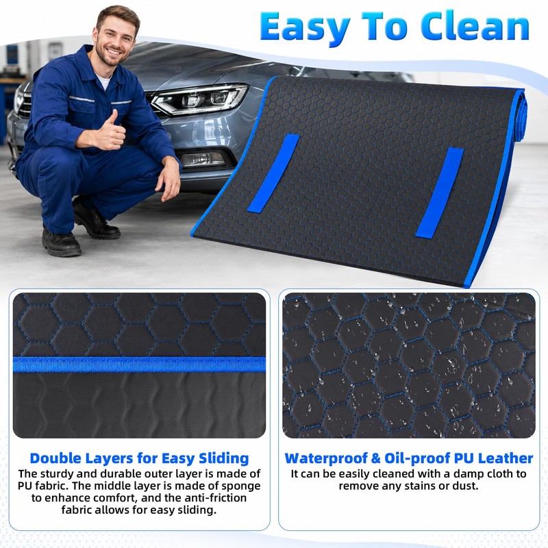 Magic Rolling Creeper Mat, 60x28 IN Mechanic Mat for Low