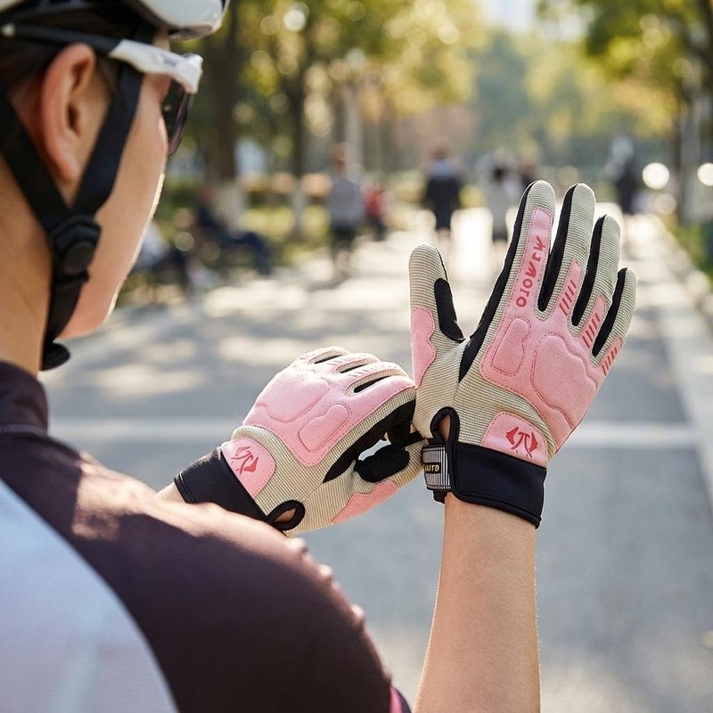 mjmoto Women's Motorcycle Gloves Pink M