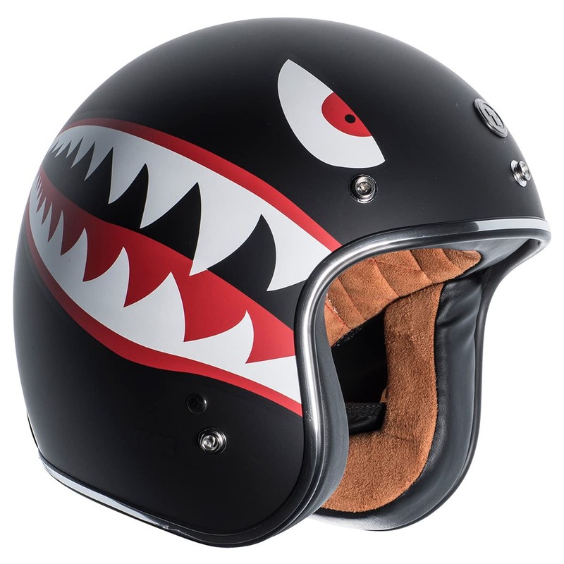 TORC T50 Route 66 3/4 Helmet with 'Flying Tiger' Graphic