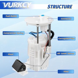 Vurkcy Electric Fuel Pump Module Assembly Compatible with 2007 2008 2009 2010 2011 Toyota Camry L4 2.5L & L4 2.4L, Replace OEM E8937M, P76796M, FG1170