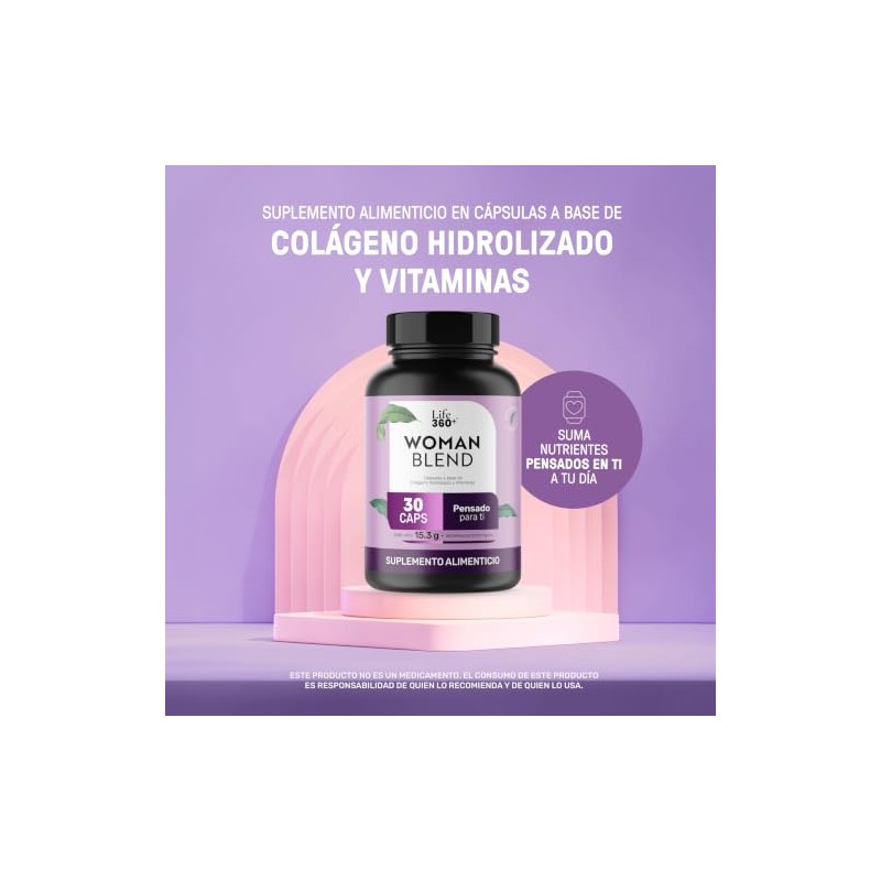 Life 360 Woman Blend Multivitamínico Mujer Colágeno Cápsulas