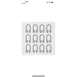 Hearth and Hand w/ Magnolia Shower Curtain Stainless Steel Rings Set Matte Black