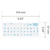 2 Pack Russian Blue Keyboard Stickers Cyrillic for Computer Blue