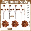 18 Pcs Velvet Christmas Tree Ornament Poinsettia Flower, Brown