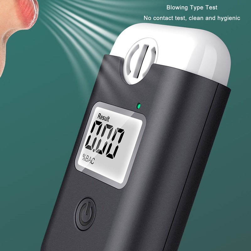 Drunk Driving Tester Blowing Type High Accuracy LCD Screen Handheld