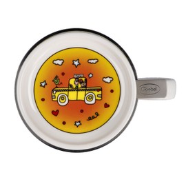 Goebel James Rizzi - Not Getting Around the Traffic - Tea Cup with Lid and Strainer