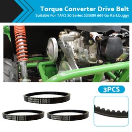 MAX COOL 3 Pack 30 Series Go Kart Drive Belt Suitable for TAV2 Replaces 203589 669 Go Kart Durable Trorque Converter Belt