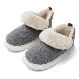 [utune] Warm Room Shoes, For Winter, Cold Protection, Warm Room Boots, Indoor Shoes, Fluffy, Men's, Women's, Winter, Stylish, Cute, Lightweight, Anti-Slip, Thick Sole, gray