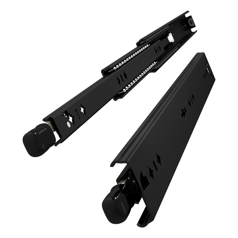 VADANIA 12" Black Heavy Duty Drawer Slide with Lock #D53,