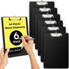volila Clipboard A4-6 Pack Black Portable Clipboards to Organize and